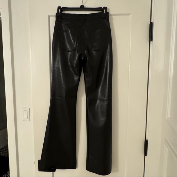 Aritzia Black Leather Fit and Flare Pants - Wilfred Size 0 - Picture 3 of 5